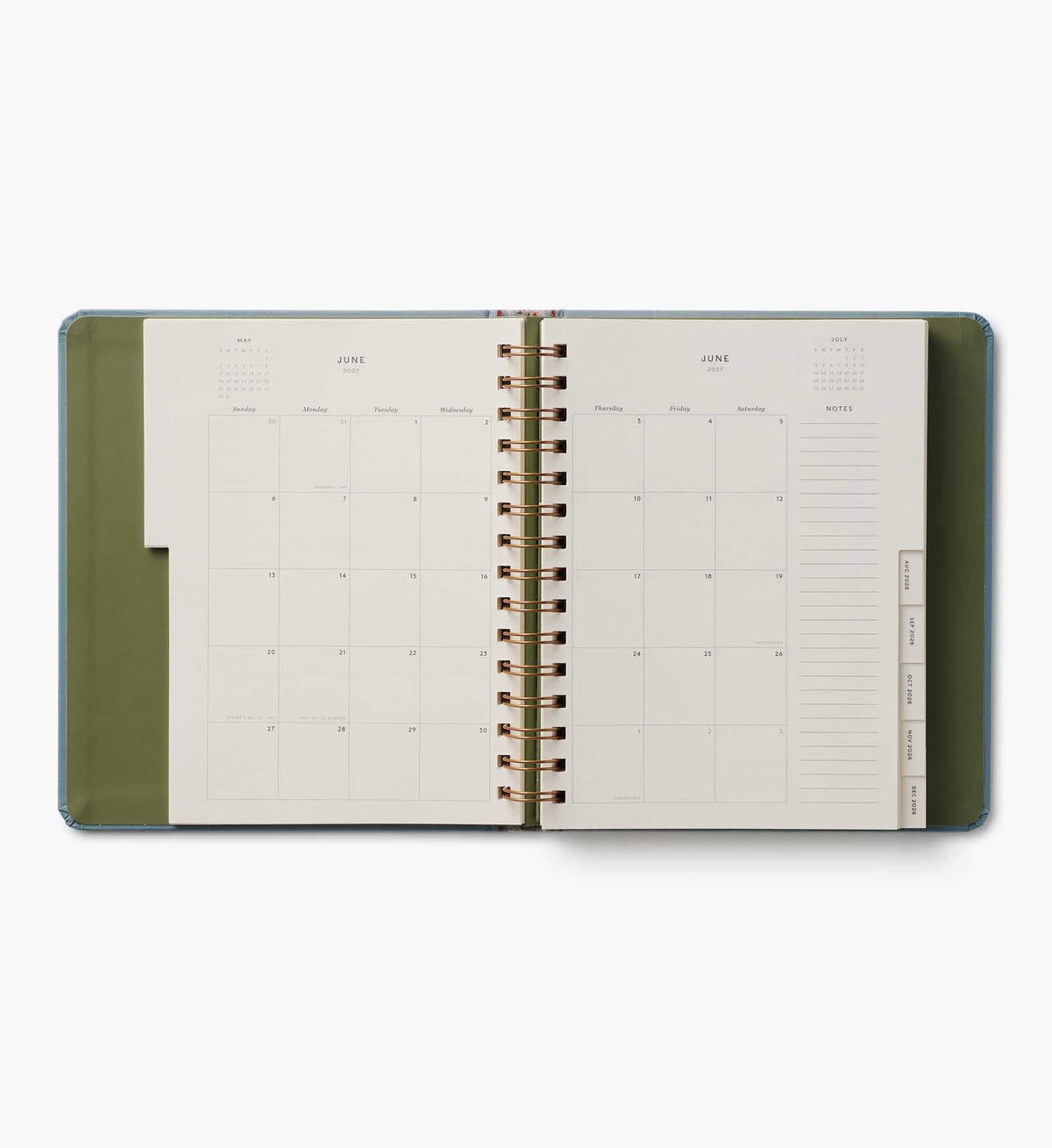 2026-2027 17-Month Academic Covered Spiral Planner - Paisley