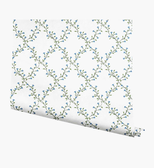 Bellflower Wallpaper - White